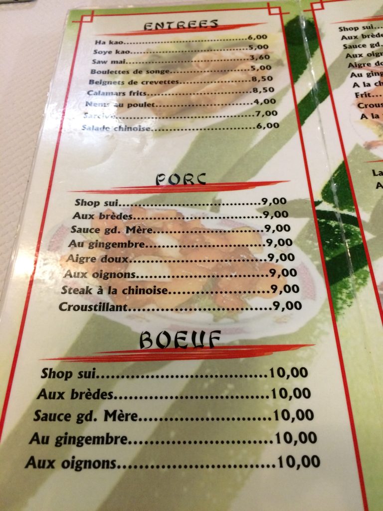 Bonne adresse - restaurant LAM menu 3 - 97400 Saint-Denis